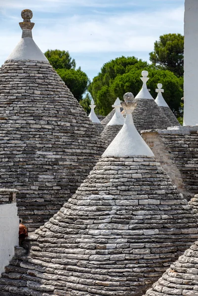 Stone Roofs Trulli Houses Alberobello Italy Style Construction Specific Murge — Stock Photo, Image