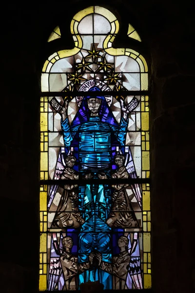 Mont Saint Michel France September 2018 Stained Glass Saint Pierre — Stock Photo, Image