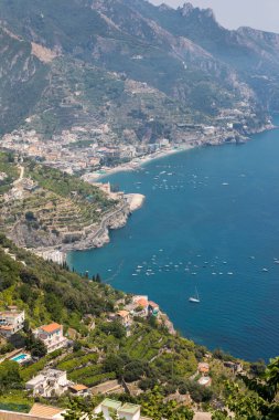 Ravello, Campania, İtalya'dan Salerno Körfezi üzerinden görünüm