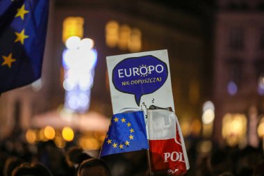 Krakow, Polonya - 18 Aralık 2019: 