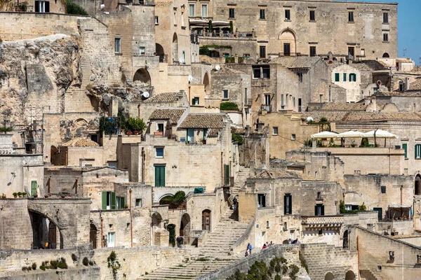 Matera Italia Septiembre 2019 Vista Los Sassi Matera Distrito Histórico — Foto de Stock