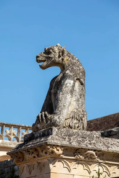 Milandes Frankrijk September 2018 Een Gargoyle Tuin Van Chateau Des — Stockfoto