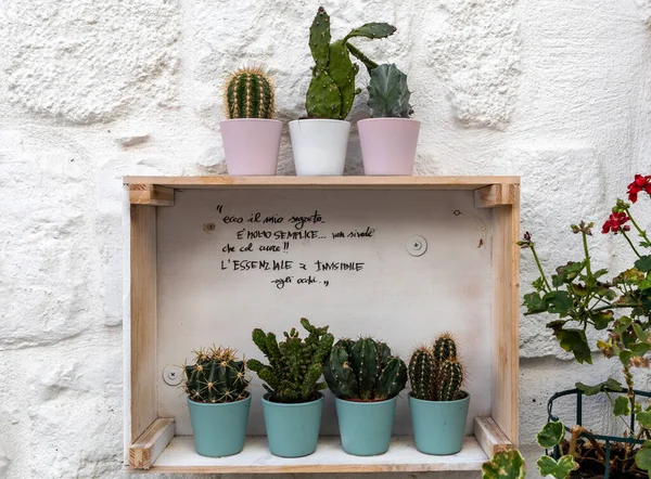 Polignano Mare Italy September 2019 Romantic Evocative Poems Written Walls — Stock Photo, Image