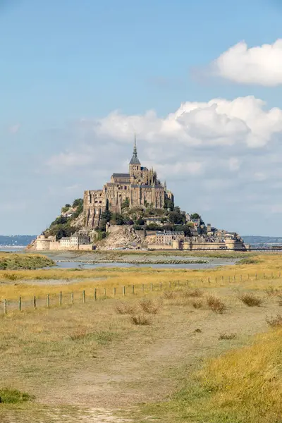 Mont Saint Michel Insel Mit Der Berühmten Abtei Normandie Frankreich — Stockfoto