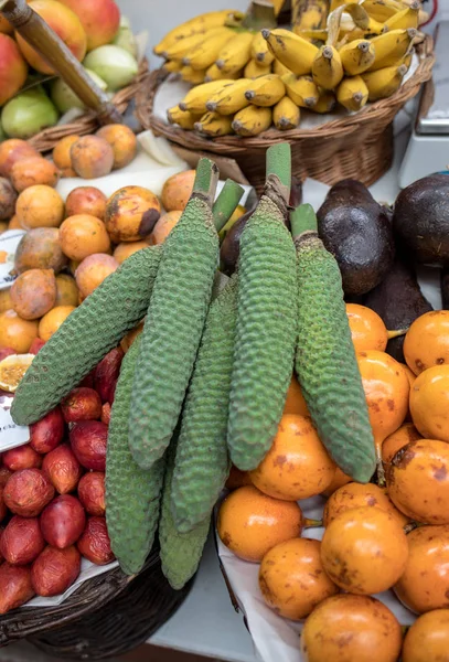 Ananas Banana Fruit Monstera Deliciosa Mercado Dos Lavradores Funchal Madeira — Stock Photo, Image