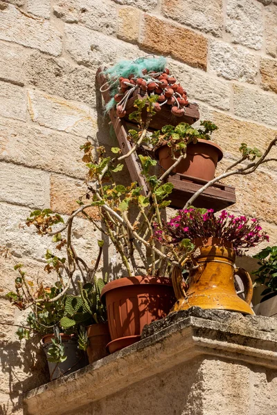 Den Charmiga Och Romantiska Historiska Gamla Staden Polignano Mare Apulien — Stockfoto