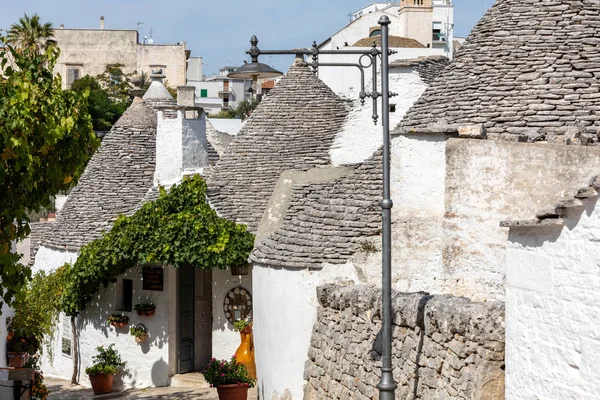 Alberobello Italië September 2019 Traditionele Witte Huizen Trulli Dorp Alberobello — Stockfoto