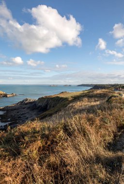 Cancale 'de Pointe du Grouin. Emerald Sahili, Brittany, Fransa , 