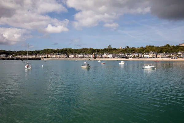 Cancale Frankreich September 2018 Cancale Fischereihafen Und Berühmte Austernproduktionsstadt Westlichen — Stockfoto