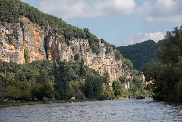 Dordogne Rivier Bij Roque Gageac Aquitaine Frankrijk — Stockfoto