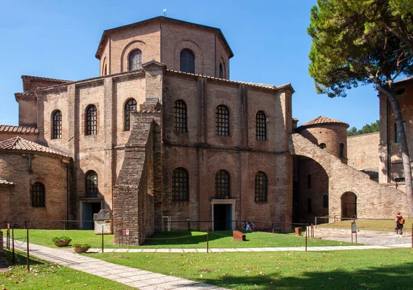 Ravenna Italië September 2019 Beroemde Basiliek Van San Vitale Een — Stockfoto