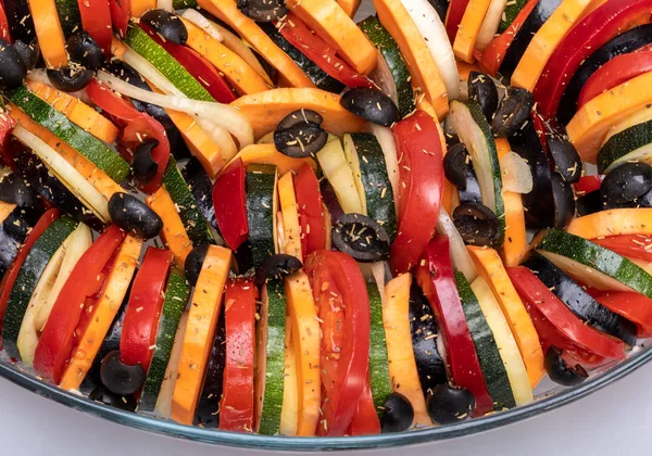 Ratatouille Plat Provençal Légumes Confits Français Originaire Nice — Photo