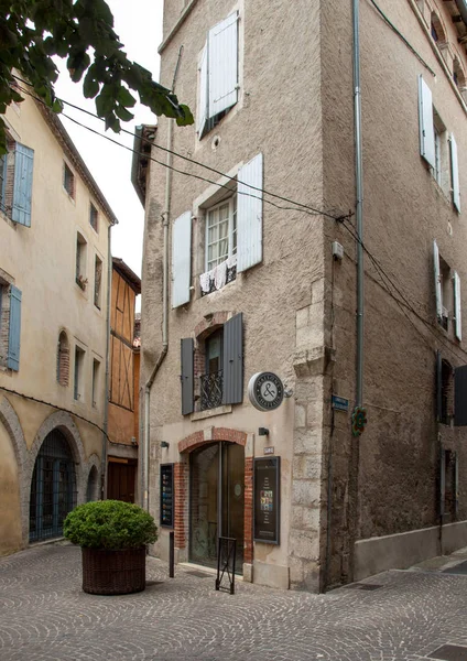 Cahors Francie Září 2018 Úzká Ulice Historickém Centru Cahors Francie — Stock fotografie