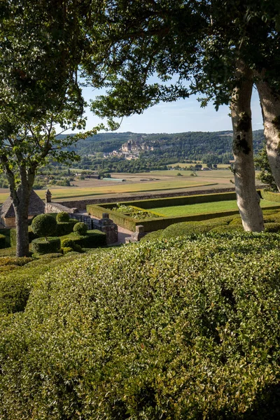 Dordogne Francie Září 2018 Topiary Zahrady Jardins Marqueyssac Regionu Dordogne — Stock fotografie