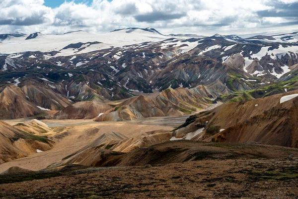 Munții Vulcanici Landmannalaugar Din Rezervația Naturală Fjallabak Islanda — Fotografie, imagine de stoc