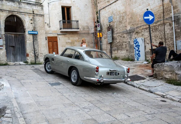 Матера Италия Сентября 2019 Года Aston Martin Db5 Использовался Съемках — стоковое фото