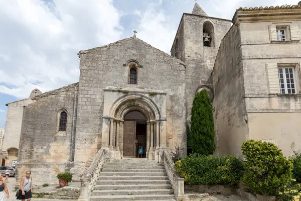 Les Baux Provence Francie Června 2017 Kostel Vincence Středověká Vesnice — Stock fotografie