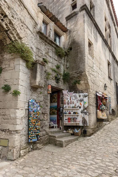 Les Baux Provence France June 2017 Street Medieval Village Les — стоковое фото