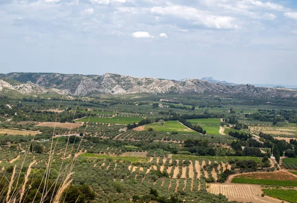 Panoramiczny Widok Dolinę Luberon Słynnej Średniowiecznej Wiosce Les Baux Provence — Zdjęcie stockowe