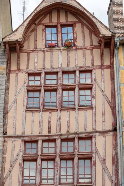 Starověké Zpola Roubené Budovy Troyes Aube Champagne Ardenne Francie — Stock fotografie