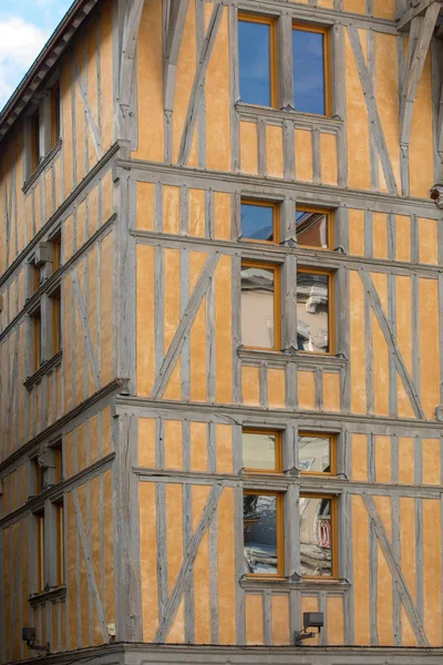 Starověké Zpola Roubené Budovy Troyes Aube Champagne Ardenne Francie — Stock fotografie