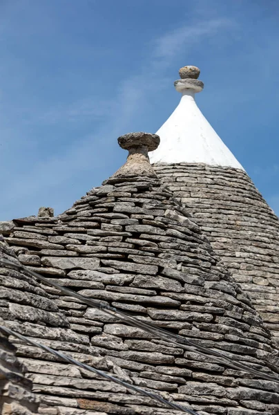 Telhados Pedra Trulli Casas Alberobello Itália Estilo Construção Específico Para — Fotografia de Stock