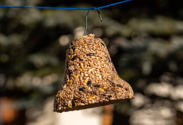 Campana Varios Granos Manjar Para Todas Las Aves Del Jardín — Foto de Stock