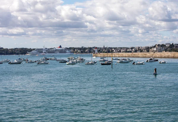 Malo França Setembro 2018 Iates Barcos Atracados Porto Saint Malo — Fotografia de Stock