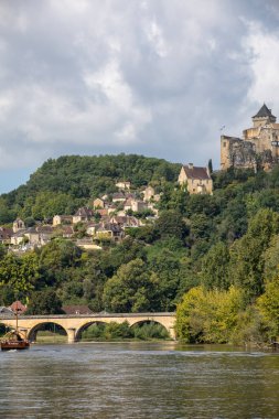 Castelnaud, Dordogne, Fransa - 7 Eylül 2018: Castelnaud Şatosu, Castelnaud-la-Chapelle, Dordogne, Aquitaine, Fransa