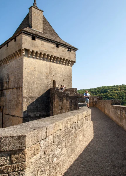 Castelnaud Dordogne France Вересня 2018 Chateau Castelnaud Середньовічна Фортеця Castelnaud — стокове фото