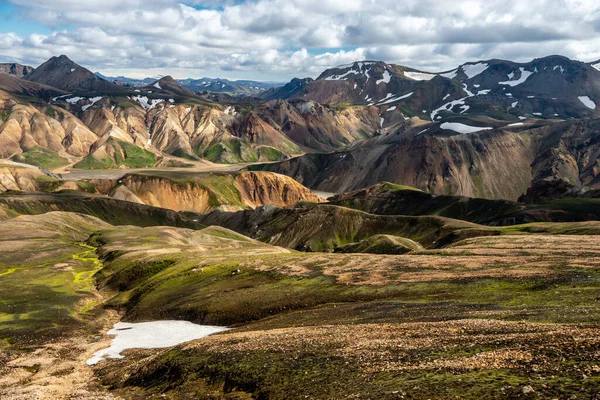 Ηφαίστεια Βουνά Landmannalaugar Fjallabak Nature Reserve Ισλανδία — Φωτογραφία Αρχείου