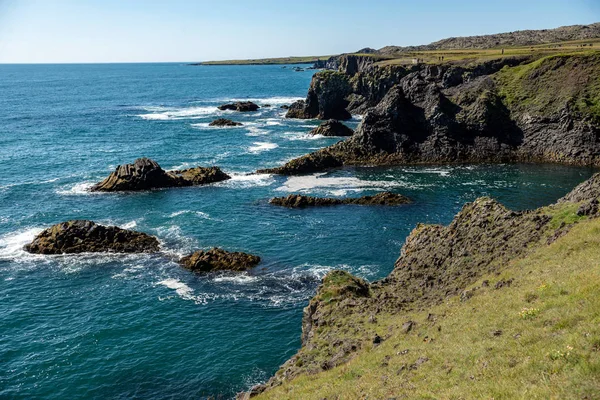 Snaefellsnes Batı Zlanda Arnarstapi Hellnar Arasındaki Uçurumlar — Stok fotoğraf