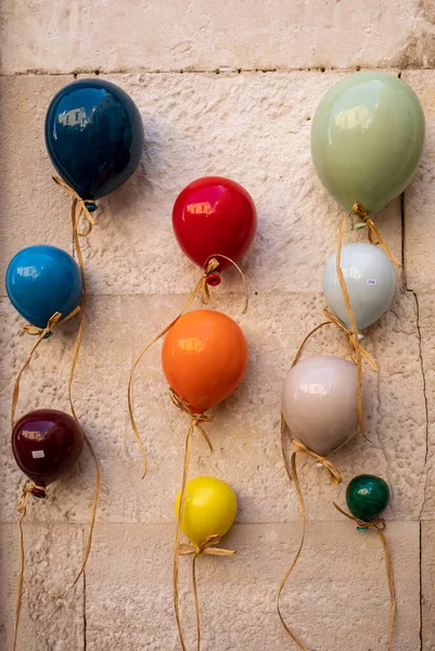 Polignano Mare Italie Septembre 2019 Céramique Traditionnelle Colorée Peinte Main — Photo