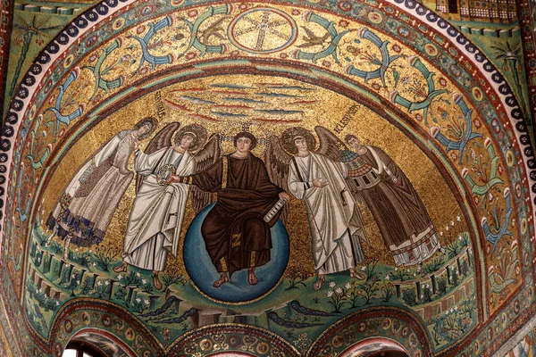 Ravenna Itálie Září 2019 Interiér Baziliky San Vitale Který Významné — Stock fotografie