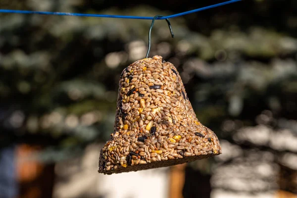 Bell Various Grains Delicacy All Birds Garden — Stock Photo, Image