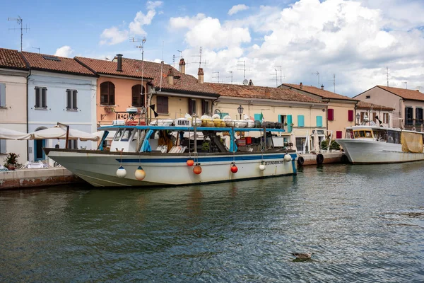 Cesenatico Emilia Romagna Włochy Września 2019 Kanał Portowy Zaprojektowany Przez — Zdjęcie stockowe