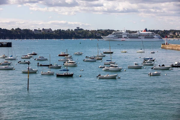 Malo Francia Settembre 2018 Barche Yacht Ormeggiati Nel Porto Saint — Foto Stock