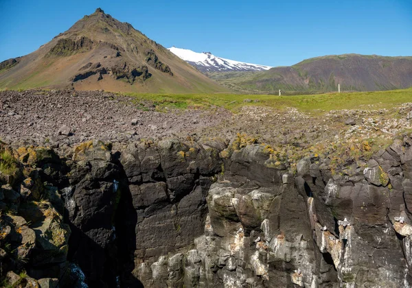 Los Acantilados Entre Arnarstapi Hellnar Snaefellsnes Islandia Occidental —  Fotos de Stock