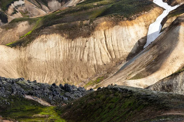 Vulkanische Bergen Van Landmannalaugar Fjallabak Natuurreservaat Ijsland — Stockfoto