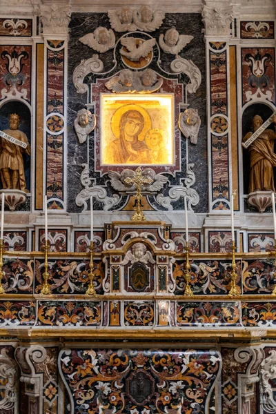 Matera Italien September 2019 Målningar Och Dekorationer Inredningen Matera Cathedral — Stockfoto