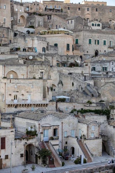 Vmatera Itálie Září 2019 Pohled Historickou Čtvrť Sassi Matera Městě — Stock fotografie
