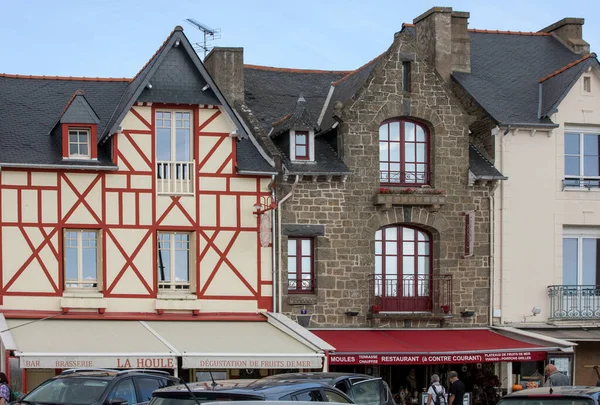 Cancale France September 2018 Bars Restaurants Main Street Canacle Known — Stock Photo, Image