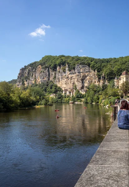 Roque Gageac Dordogne Frankreich September 2018 Kanufahren Auf Der Dordogne — Stockfoto