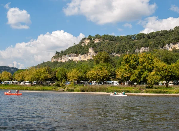 Roque Gageac Dordogne Frankrijk September 2018 Kanovaren Dordogne Bij Roque — Stockfoto