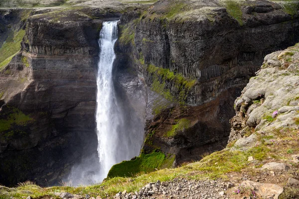 View Landscape Haifoss Waterfall Iceland — Stock Photo, Image