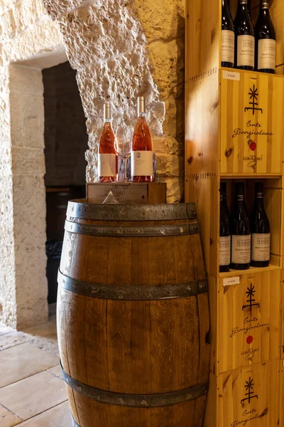 Alberobello Italia Settembre 2019 Interno Enoteca Trullo Alberobello Puglia Italia — Foto Stock