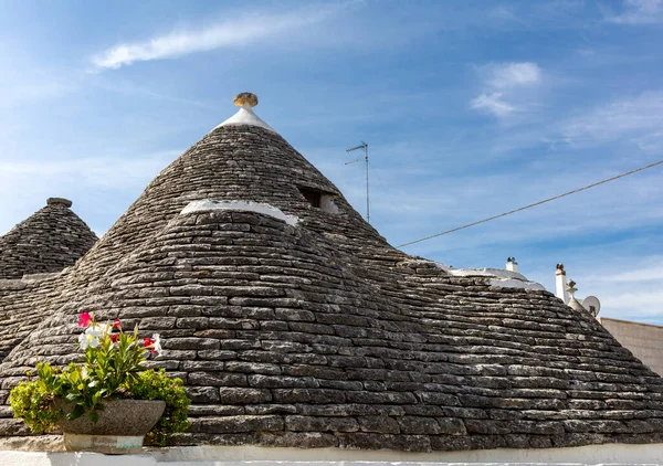 Stentak Trulli House Alberobello Italien Byggstilen Specifik För Murge Området — Stockfoto