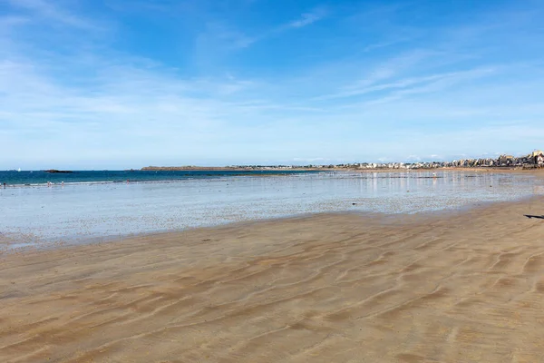 Praia Principal Famosa Cidade Resort Saint Malo Bretanha França — Fotografia de Stock
