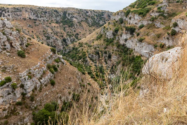 Blick Auf Die Schlucht Des Flusses Gravina Und Den Park — Stockfoto