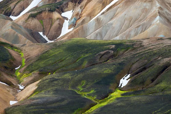 화산섬 Landmannalaugar 화산이 Fjallabak 구역에 있습니다 아이슬란드 — 스톡 사진